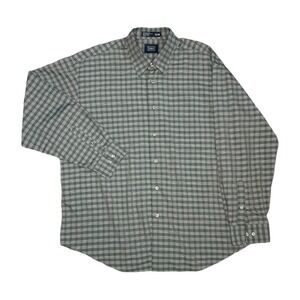 Haggar Collections Mens Plaid‎ Long Sleeve Button Down Shirt XL Tall